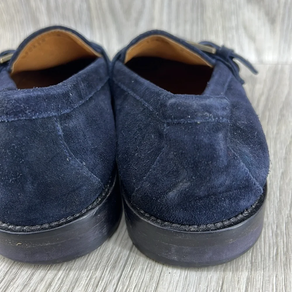 Bloomingdale’s Blue Leather  Loafers